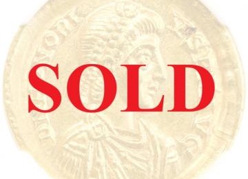 古代西ローマ帝国 AD393-423年 ソリデュス(ソリダス) 金貨 ホノリウス NGC Ch AU 5/5 4/5