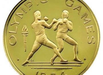 西サモア 1984年 100ドル プルーフ金貨 オリンピック記念 共箱・保証書付き FDC