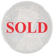 イギリス1853年ビクトリアゴシックゴチッククラウン銀貨SEPTIMO on Edge セプティモ ESC R3指定レア NGC PF63