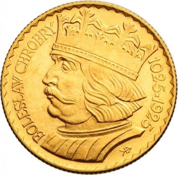 ポーランド 1925年 10ズローチ 金貨 ボレスワフ1世崩御900年記念 UNC未使用