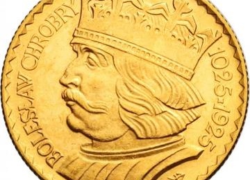 ポーランド 1925年 10ズローチ 金貨 ボレスワフ1世崩御900年記念 UNC未使用