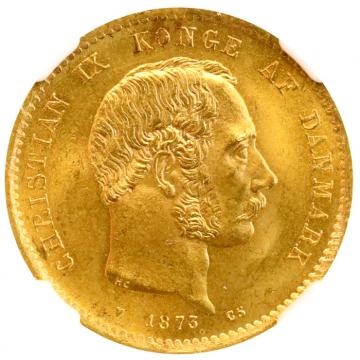 デンマーク 1873年銘 20クローネ 金貨クリスチャンIX NGC MS65ハイグレード