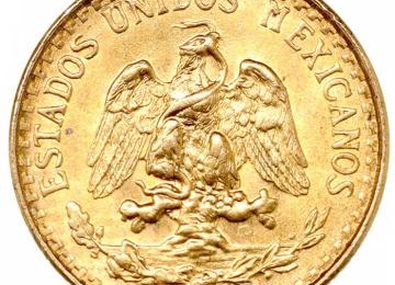 メキシコ 1945年Mo 2ペソ 金貨 メキシコシティミント UNC 未使用