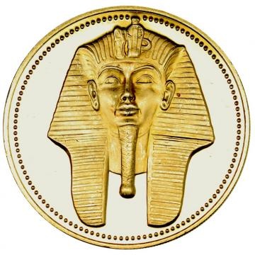エジプト 1986年銘 100ポンド金貨 プルーフ ツタンカーメン 限定発行7500枚 FDC完全未使用