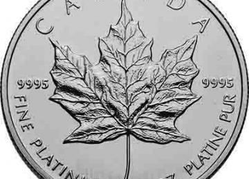 カナダ 2012年 50ドル 1オンス 純プラチナ貨 メイプルリーフ エリザベス